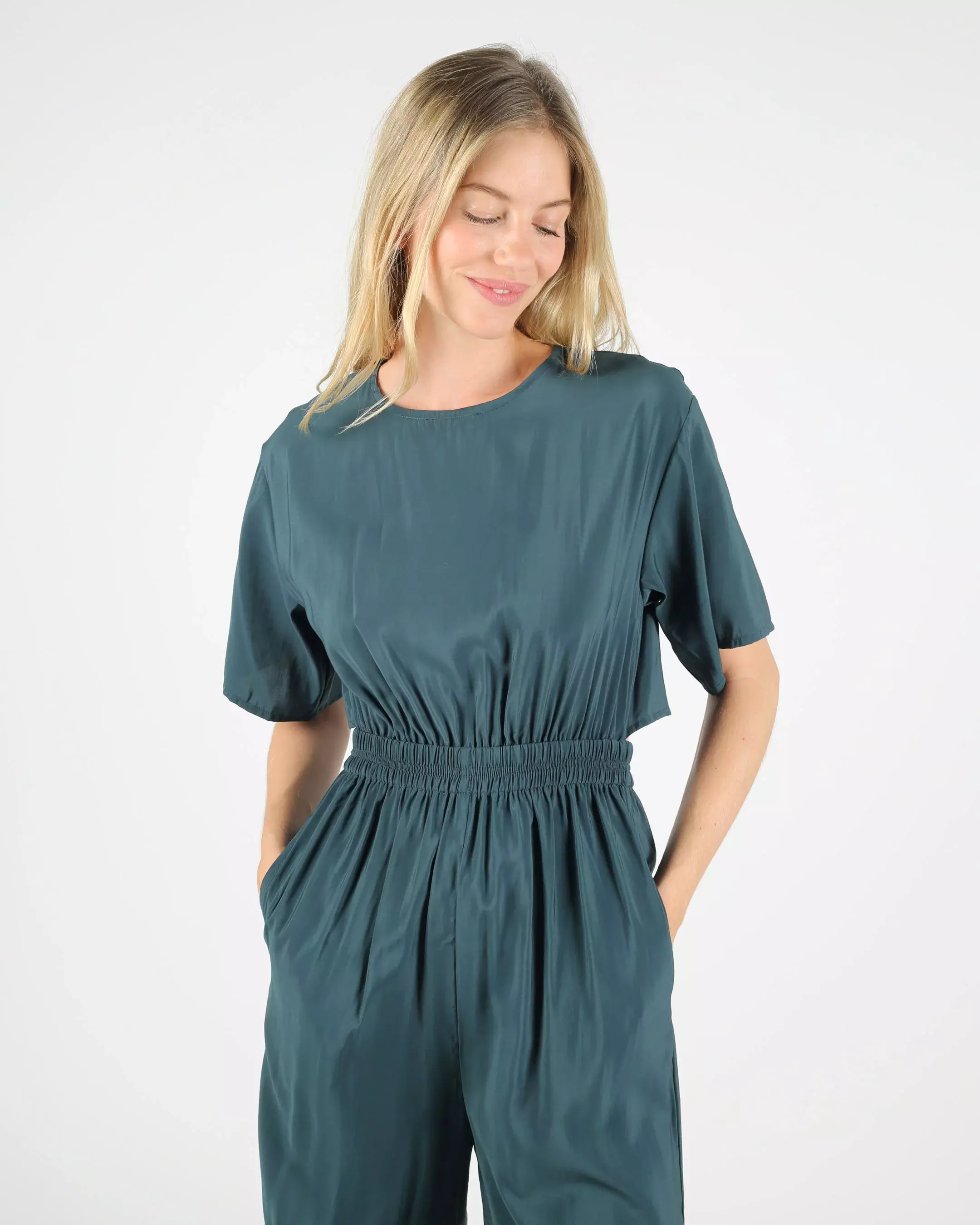 Wemoto Amalia Dark Green Jumpsuit Damen Einteiler grün